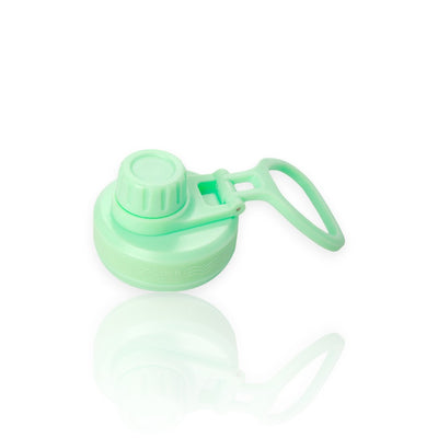 Tampa de reposição para Garrafa Fresh Gocase em polipropileno verde com alça, livre de BPA e resistente a altas temperaturas. Dimensões 8,5 x 7,5 cm.