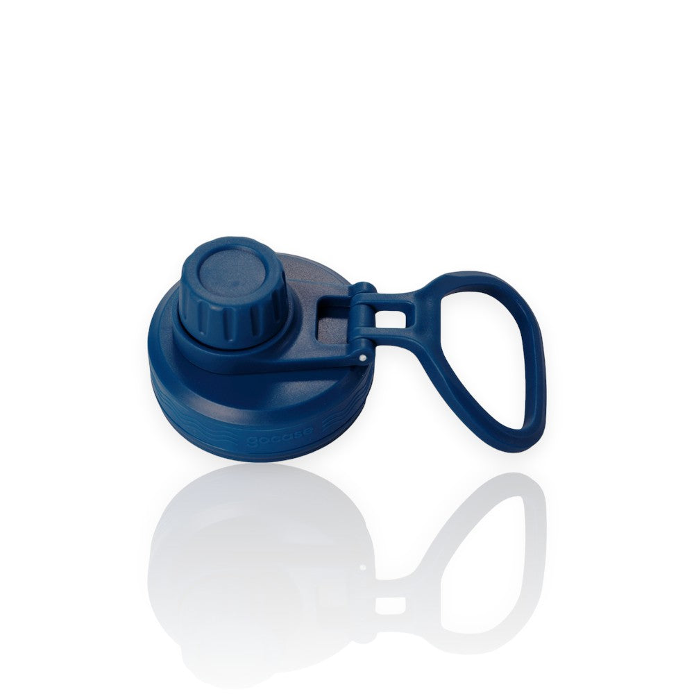 Tampa de reposição para Garrafa Fresh Gocase em polipropileno, azul, com alça. Resistência a altas temperaturas, livre de BPA.