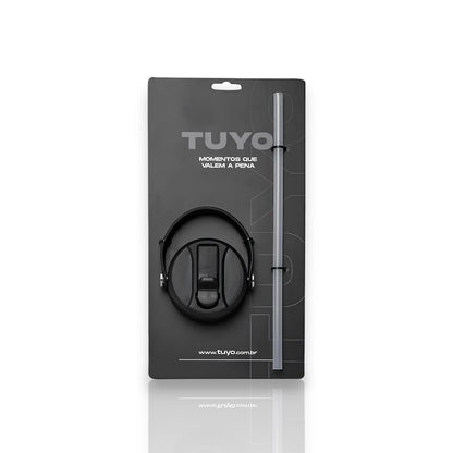 Tampa com canudo - TUYO para hidratação em movimento, compatível com garrafas de 350 mL a 1.2 L.