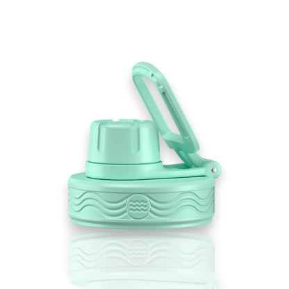 Tampa Urbnsol - Spout Lid em cor verde menta, compatível com garrafas Hydrotank, reciclável, durável e livre de BPA. Sustentabilidade garantida.