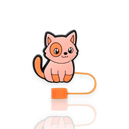 Protetor de Canudo Quencher - Gatinho em design criativo e higiênico para copo térmico, toque de personalidade e proteção.