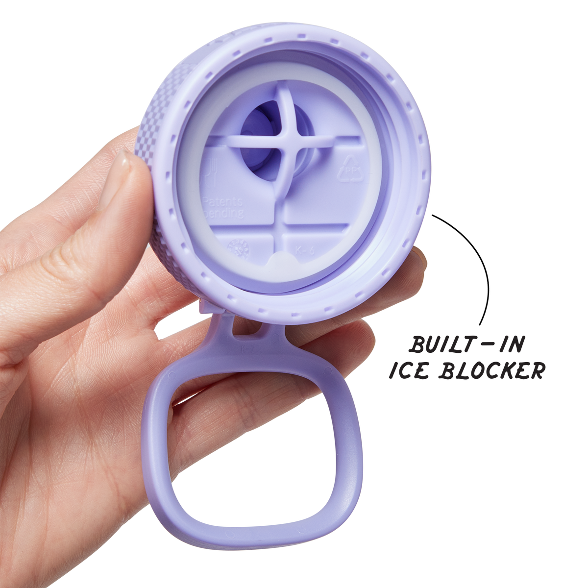 Garrafa Térmica Takeya 650 ml Spout Lid Sport Moonlight, detalhe da tampa