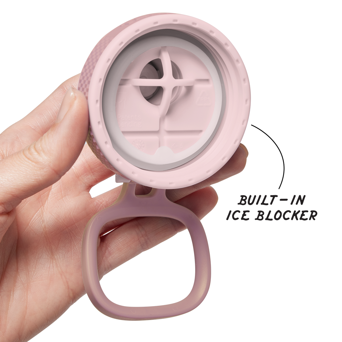 Garrafa Térmica Takeya 650 ml Spout Lid Sport Peony, infográfico com as características