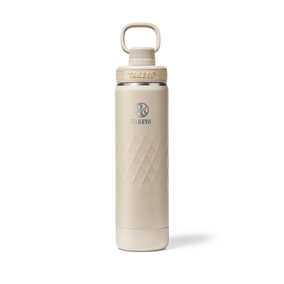 Garrafa Térmica Takeya 650ml Spout Lid Sport, design esportivo, em aço inoxidável, ideal para atividades ao ar livre.