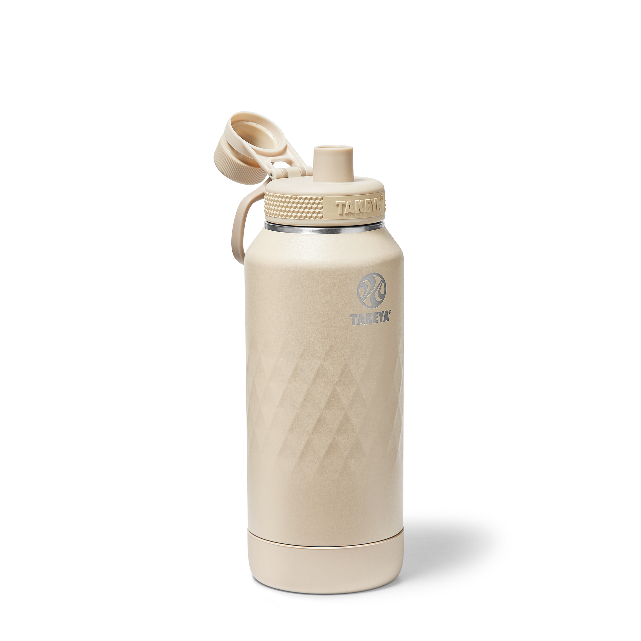 Garrafa Térmica Takeya 950ml Spout Lid Sport em aço inoxidável, ideal para hidratação em treinos longos e atividades ao ar livre.