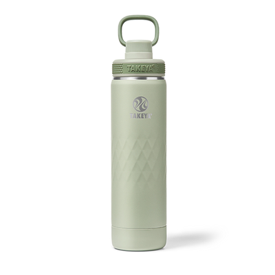 Garrafa Térmica Takeya 650ml Spout Lid Sport em aço inoxidável com design esportivo, ideal para treinos e atividades ao ar livre.