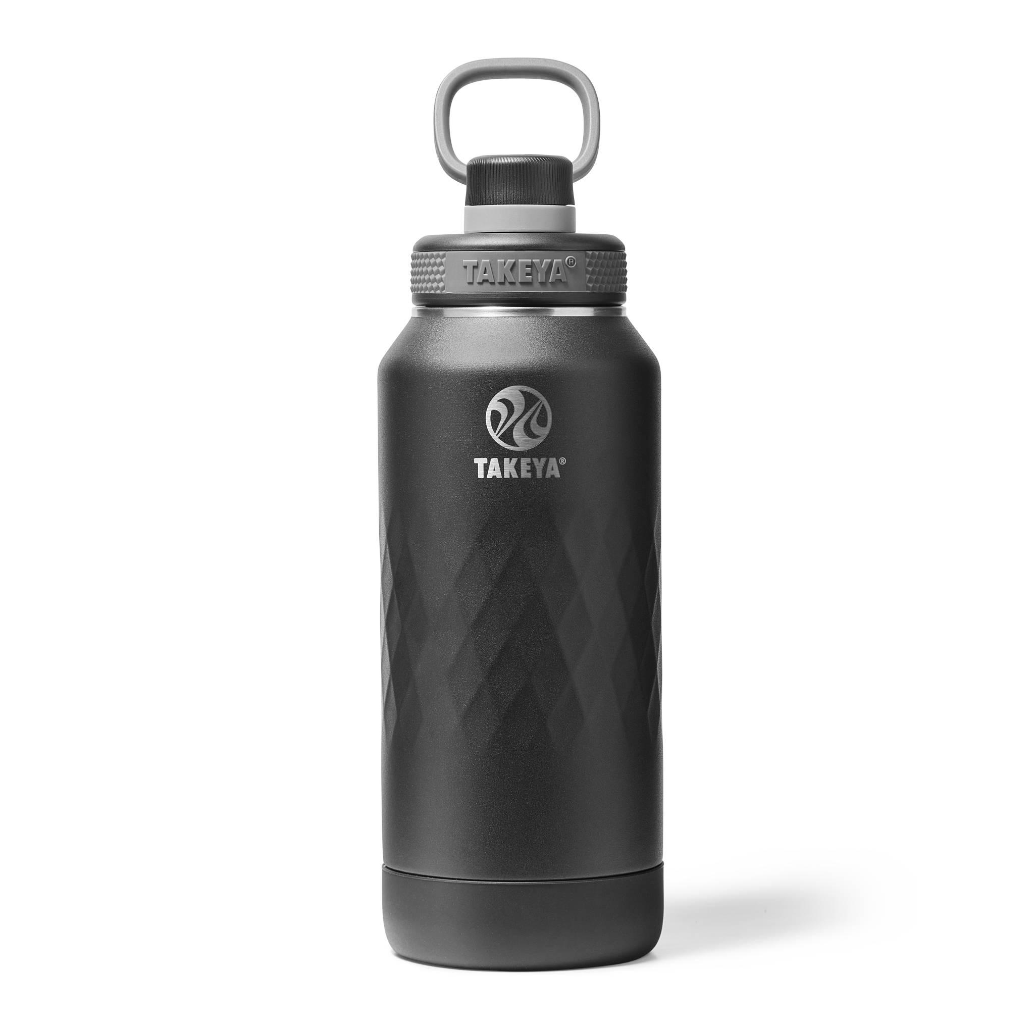 Garrafa Térmica Takeya 950ml Spout Lid Sport em aço inoxidável com isolamento triplo para manter bebidas geladas até 36 horas.