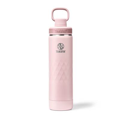 Garrafa Térmica Takeya 650 ml Spout Lid Sport Peony, vista frontal com tampa fechada