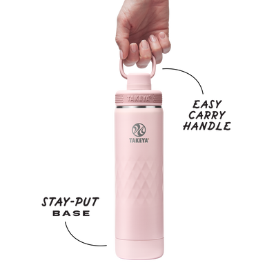 Garrafa Térmica Takeya 650 ml Spout Lid Sport Peony, infográfico com as características, foto 11 de 31