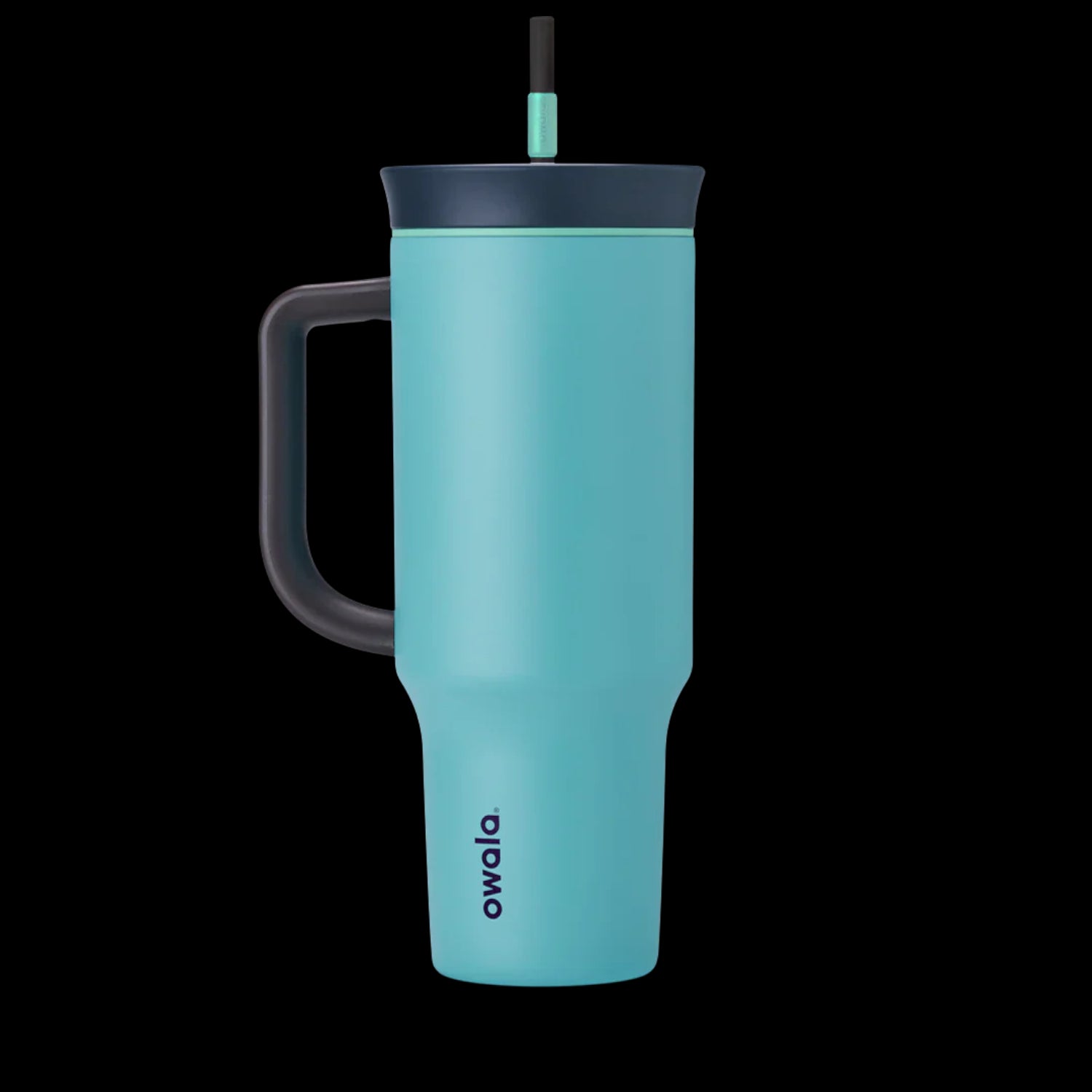 Copo Tumbler Térmico Owala - 1180ml | 40oz em azul claro com isolamento a vácuo para bebidas geladas, design elegante e durável.