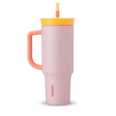 Copo Tumbler Térmico Owala - 1180ml | 40oz com isolamento a vácuo e canudo, ideal para manter bebidas frias até 24 horas.