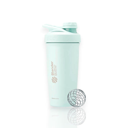 Coqueteleira Blender Bottle Strada Twist 710ml com design moderno e tampa à prova de vazamentos com batedor de arame BlenderBall®.