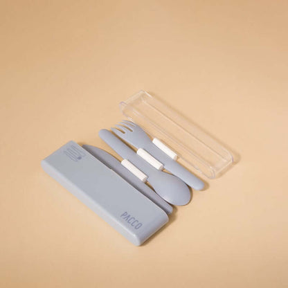 CONJUNTO DE TALHER EASY SET PACCO compacto e leve com estojo higiênico