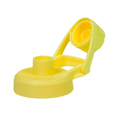 Tampa Goldentec Original amarela para garrafas térmicas GT Colors, vedação eficiente e materiais sustentáveis, sem BPA.