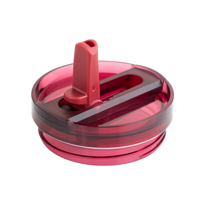 Tampa para copo Quencher anti-vazamento 591ml até 887ml com sistema flip straw em vermelho