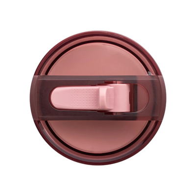 Tampa para copo Quencher anti-vazamento 591ml até 887ml, vista superior, cor rosa, ideal para vedação segura e prática.