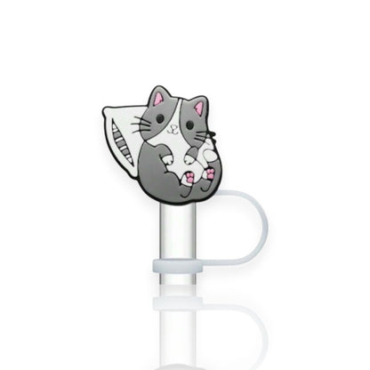 Protetor de Canudo Quencher - Gatinho com design exclusivo de gato para higiene e personalidade em copos térmicos Stanley.