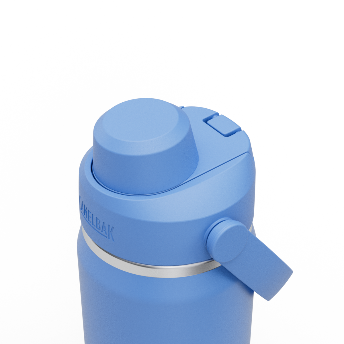 Garrafa Térmica Camelbak Thrive Chug 590ml na cor azul, com tampa prática e design moderno.