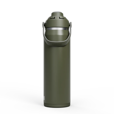 Garrafa Térmica Camelbak Thrive 740ml em cor verde, ideal para hidratação diária e transporte prático.