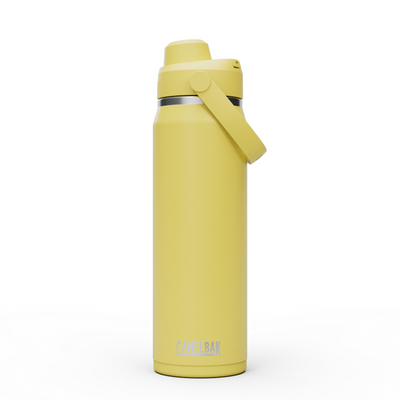 Garrafa Térmica Camelbak Thrive 740ml amarela com tampa e alça para transporte