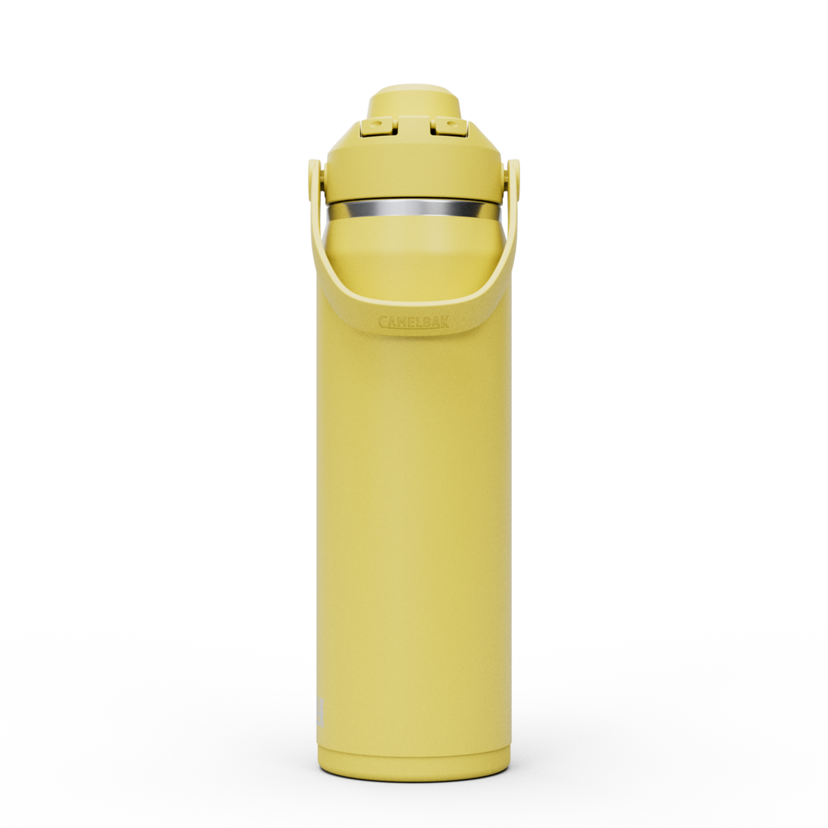 Garrafa Térmica Camelbak Thrive 740ml amarela, ideal para hidratação e transporte prático.