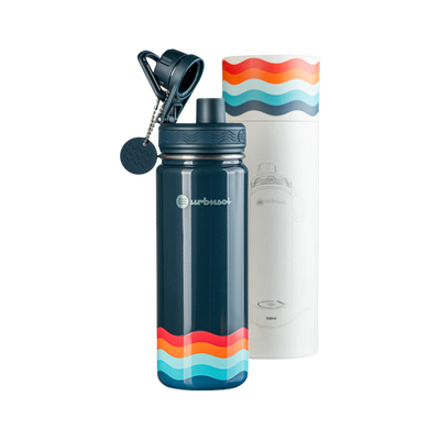 Garrafa Térmica Urbnsol 532ml - Core e Waves, isolamento térmico, design compacto e resistente, mantém bebidas quentes e frias por horas.