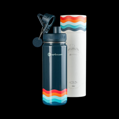 Garrafa Térmica Urbnsol 532ml - Core e Waves, isolamento térmico, design compacto e resistente, mantém bebidas quentes e frias por horas.