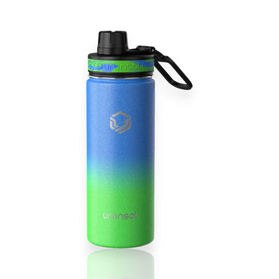 Garrafa Térmica Urbnsol 532ml - Core e Waves, isolamento térmico em aço inoxidável, mantém bebida quente por 12h e fria por 24h.