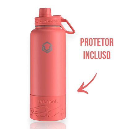 Garrafa Térmica Urbnsol 1,18L - Tradicional, ideal para manter temperaturas e inclui protetor, perfeita para hidratação diária.