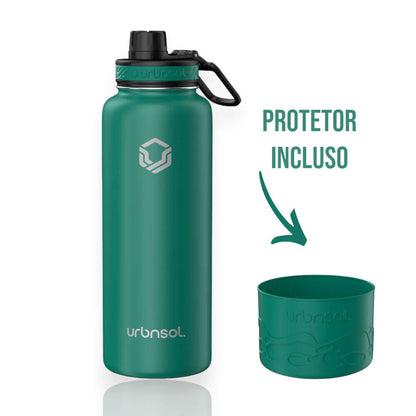 Garrafa Térmica Urbnsol 1,18L - Tradicional com protetor incluso, ideal para manter bebidas em temperatura perfeita por até 24 horas.