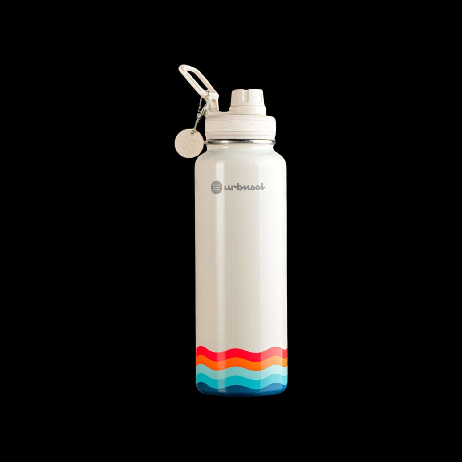 Garrafa Térmica Urbnsol 1,18L - Core e Waves em aço inox, mantém bebidas quentes por 12h e frias por 24h.