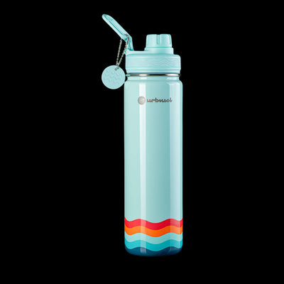 Garrafa Térmica Urbnsol 650ml - Core e Waves edição limitada, design moderno e prático para 12h quente e 24h frio.