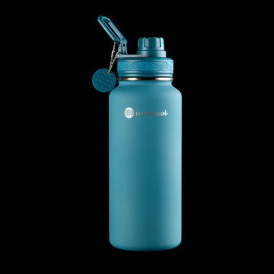 Garrafa Térmica Urbnsol 946ml - Core e Waves, edição limitada para manter bebidas quentes por 12h e frias por 24h, moderna e prática.