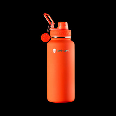 Garrafa Térmica Urbnsol 946ml - Core e Waves, capacidade de 12h quente e 24h frio, edição limitada, cor vibrante e design moderno.