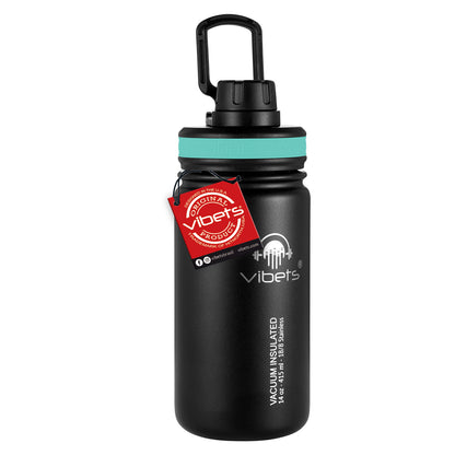 Garrafa Térmica Vibets Kids 415ml - Loop com isolamento térmico superior, parede dupla e camada de cobre para manter bebidas geladas.