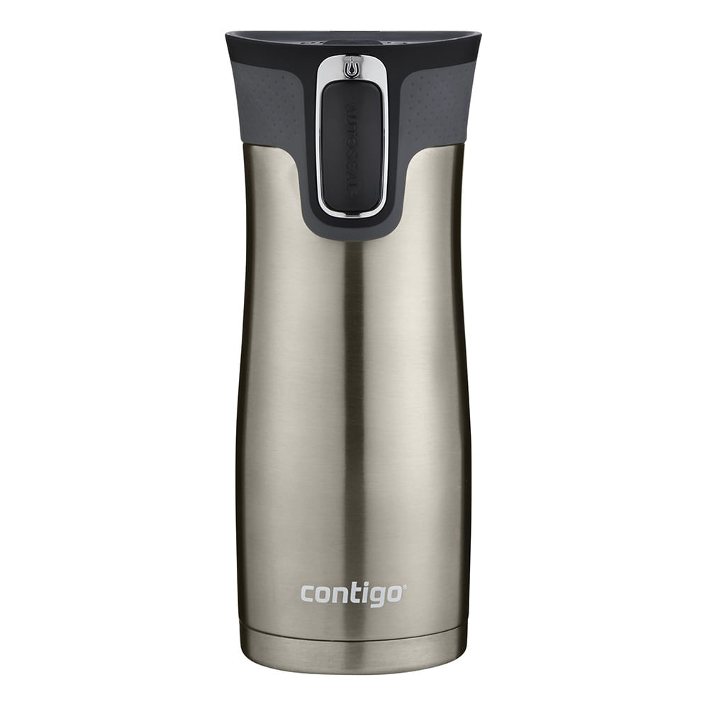 Copo Térmico West Loop AUTOSEAL® Contigo | 473ml, inox, tecnologia à prova de vazamentos, bebida quente ou fria, fácil de usar e limpar.