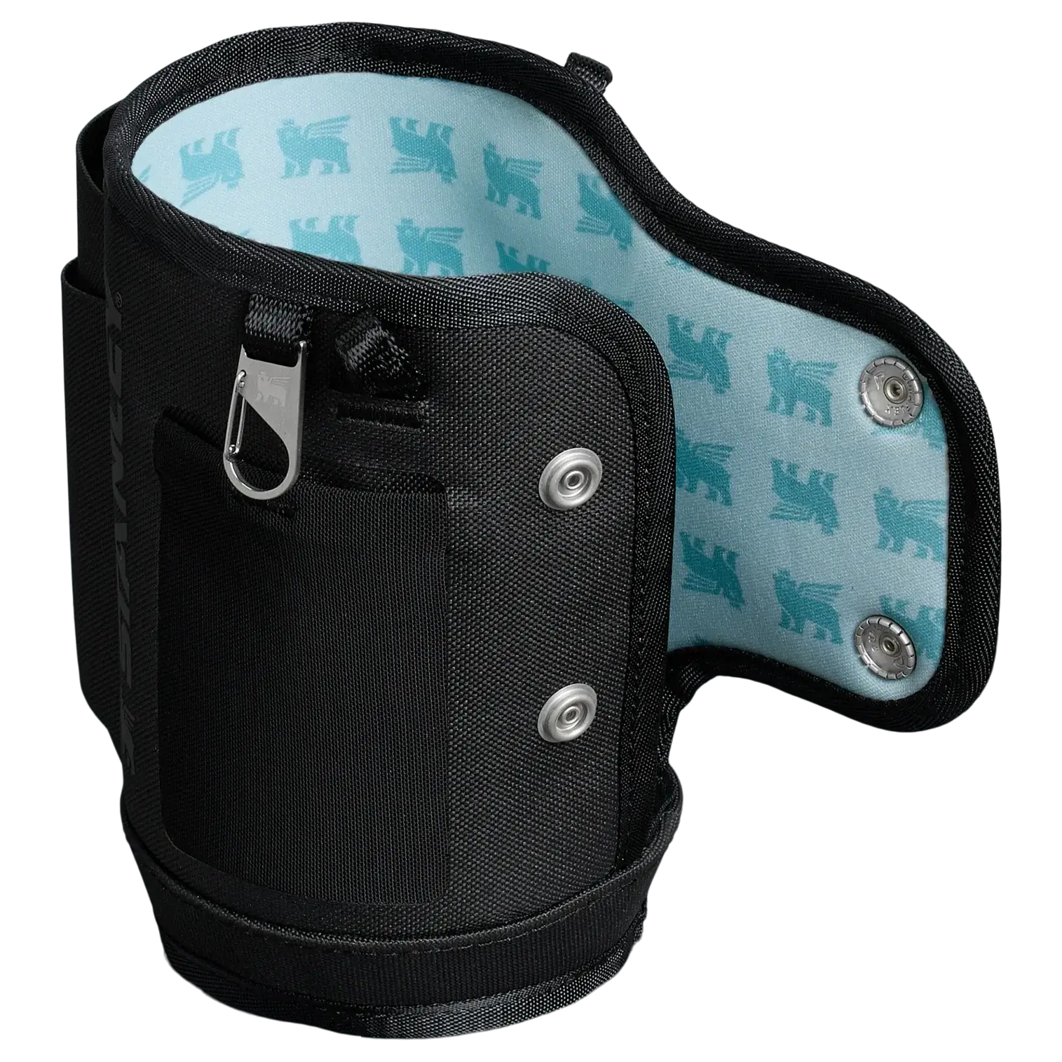 Bolsa para Copo Quencher Stanley 887ml – Carry All em poliéster reciclado, destacando design funcional para hidratação mãos livres.