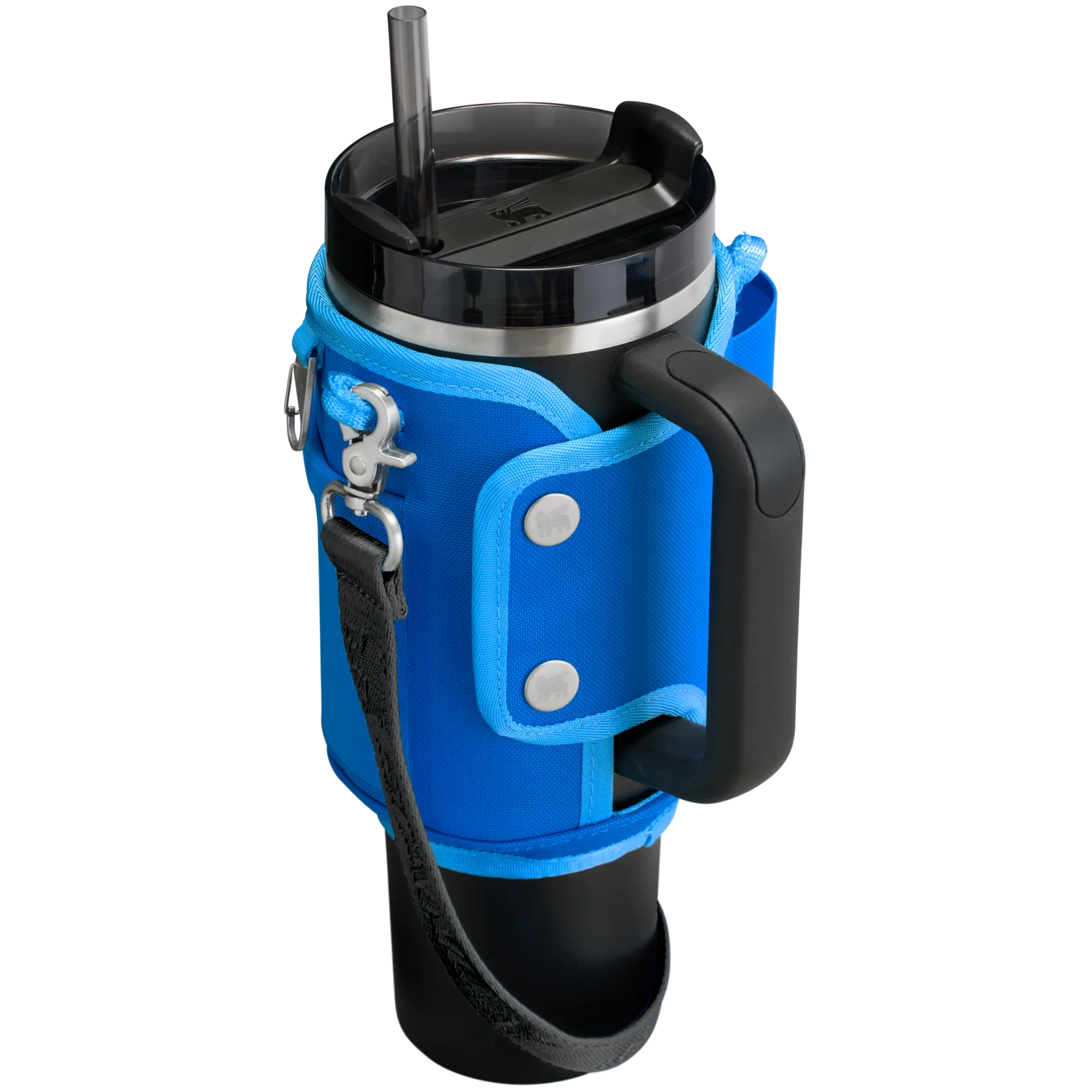 Bolsa para Copo Quencher Stanley - Carry All 1,18L em poliéster reciclado azul com alça ajustável para hidratação prática e estilosa.