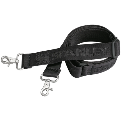 Alça de poliéster para Bolsa para Copo Quencher Stanley - Carry All 1,18L em preto com padrão de urso alado e fecho de dois botões.