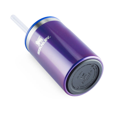 Can Cooler com canudo Stanley | 296ML em cor roxa, ideal para bebidas com canudo e design elegante.