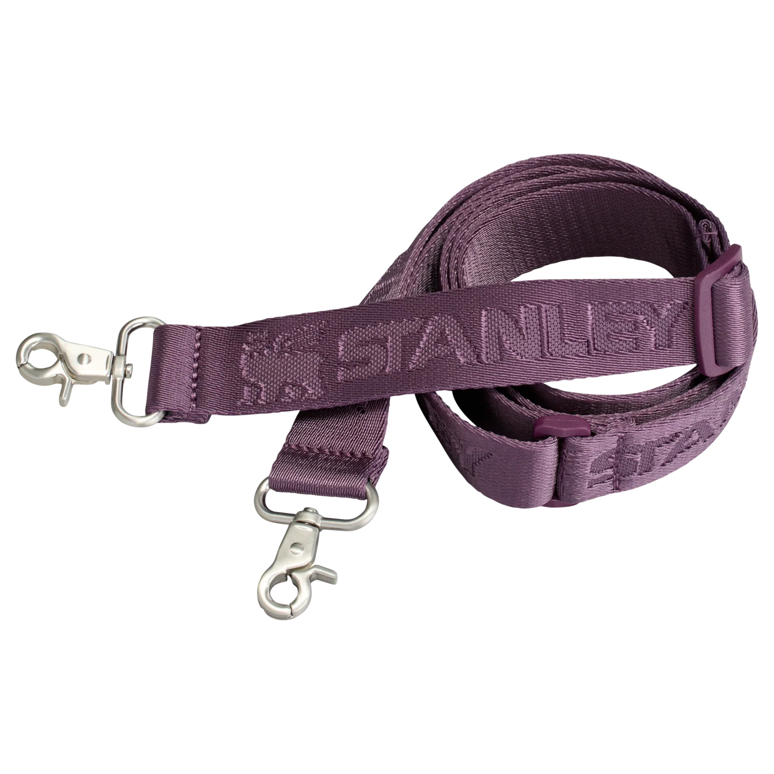 Alça roxa destacável da Bolsa para Copo Quencher Stanley 887ml – Carry All, feita de poliéster reciclado, com detalhes modernos.