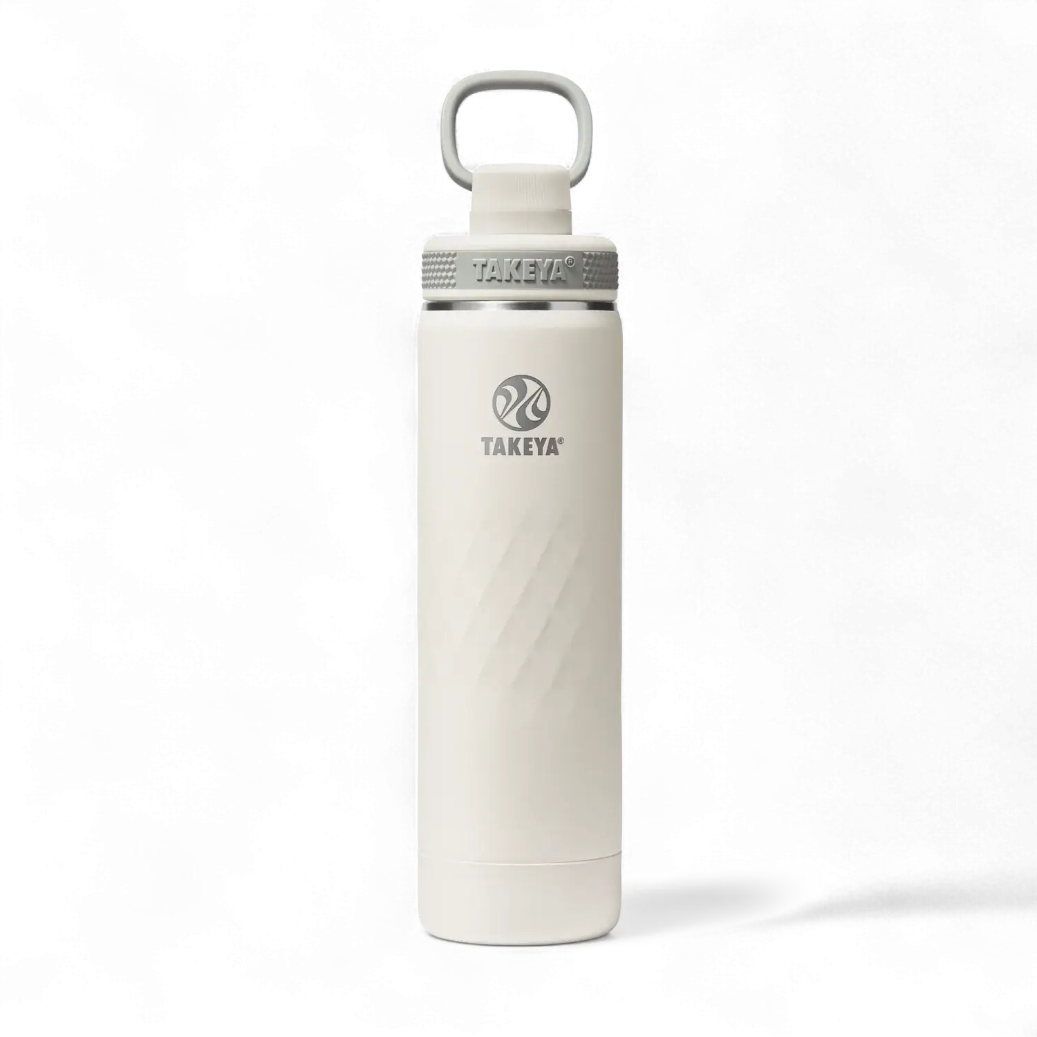 Garrafa Térmica Takeya 650ml Spout Lid Sport em branco, alta performance para manter bebidas quentes por 14h e frias por 36h.