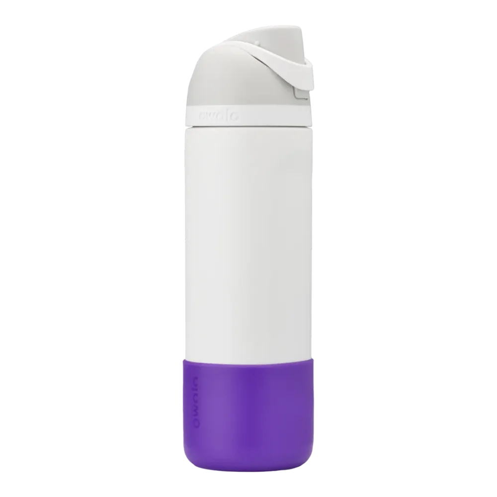 Capa Protetora de Silicone para Garrafa Owala - 710ml | 24oz em roxo, proteção prática, flexível e antiderrapante.