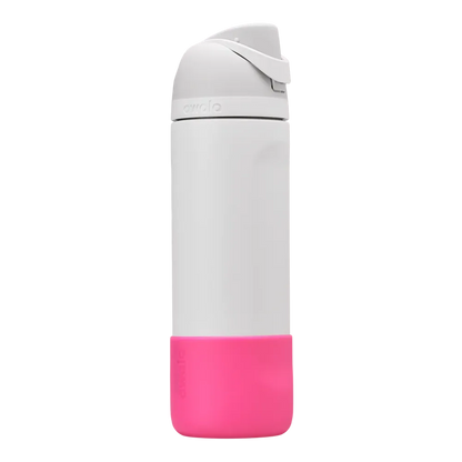 Capa Protetora de Silicone para Garrafa Owala - 710ml | 24oz em silicone rosa para proteção e estilo da garrafa Owala FreeSip.