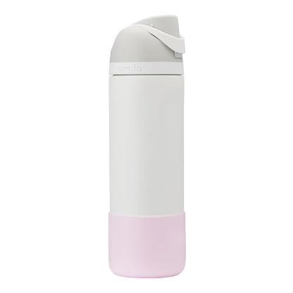 Capa Protetora de Silicone para Garrafa Owala - 710ml | 24oz em silicone antiderrapante rosa, ideal para proteção e estilo.