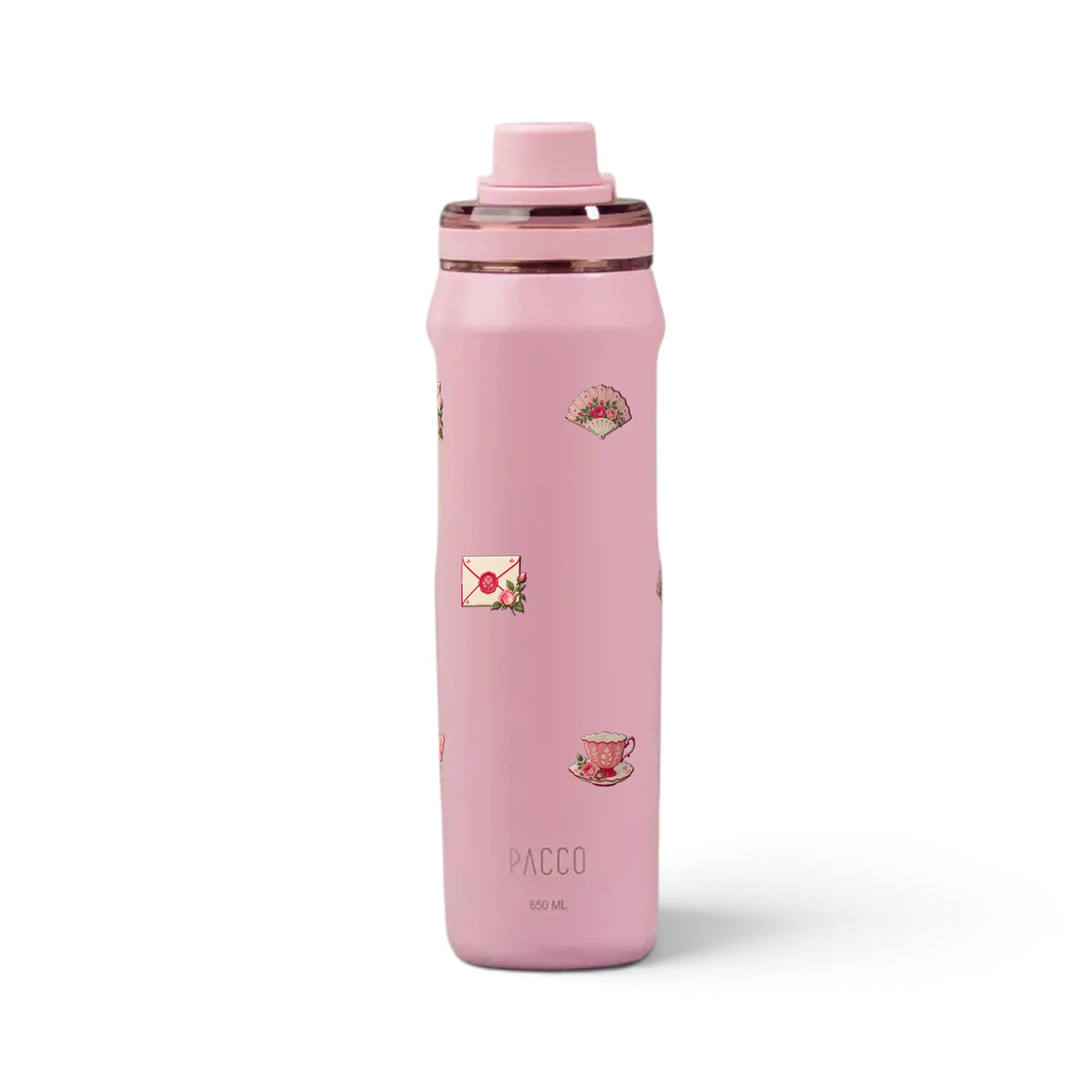 Garrafa Térmica PACCO Vyta 650ml Rosé Romântico Sweet Rose