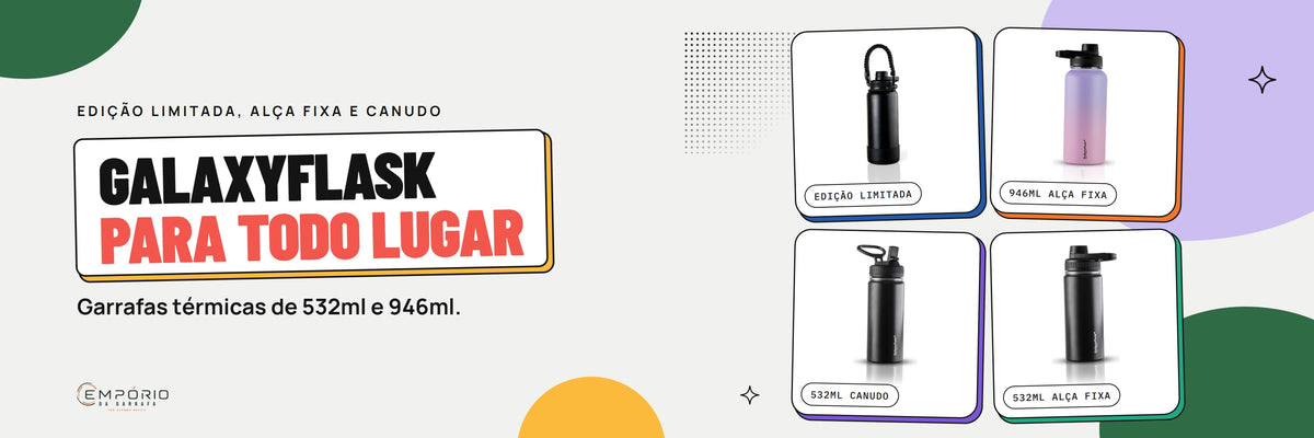 GalaxyFlask: garrafas térmicas de 532ml e 946ml