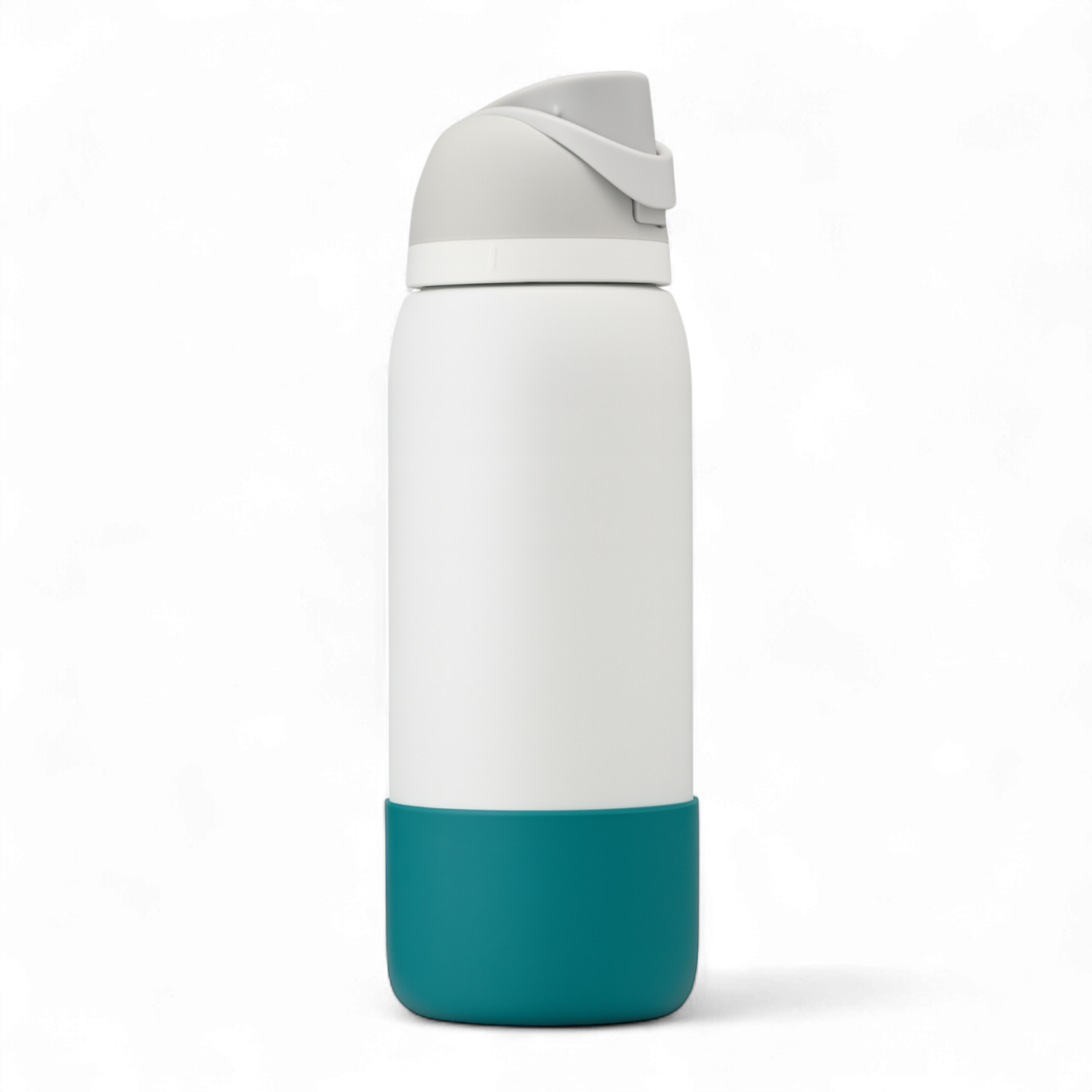 Capa Protetora de Silicone para Garrafa Owala - 946ml | 32oz, garrafa mostrada com proteção verde, antiderrapante e resistente a impactos.