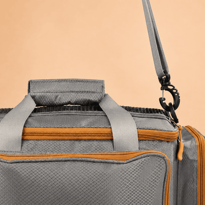 Bolsa organizadora de pesca KALA BPK 540 na cor cinza com laranja