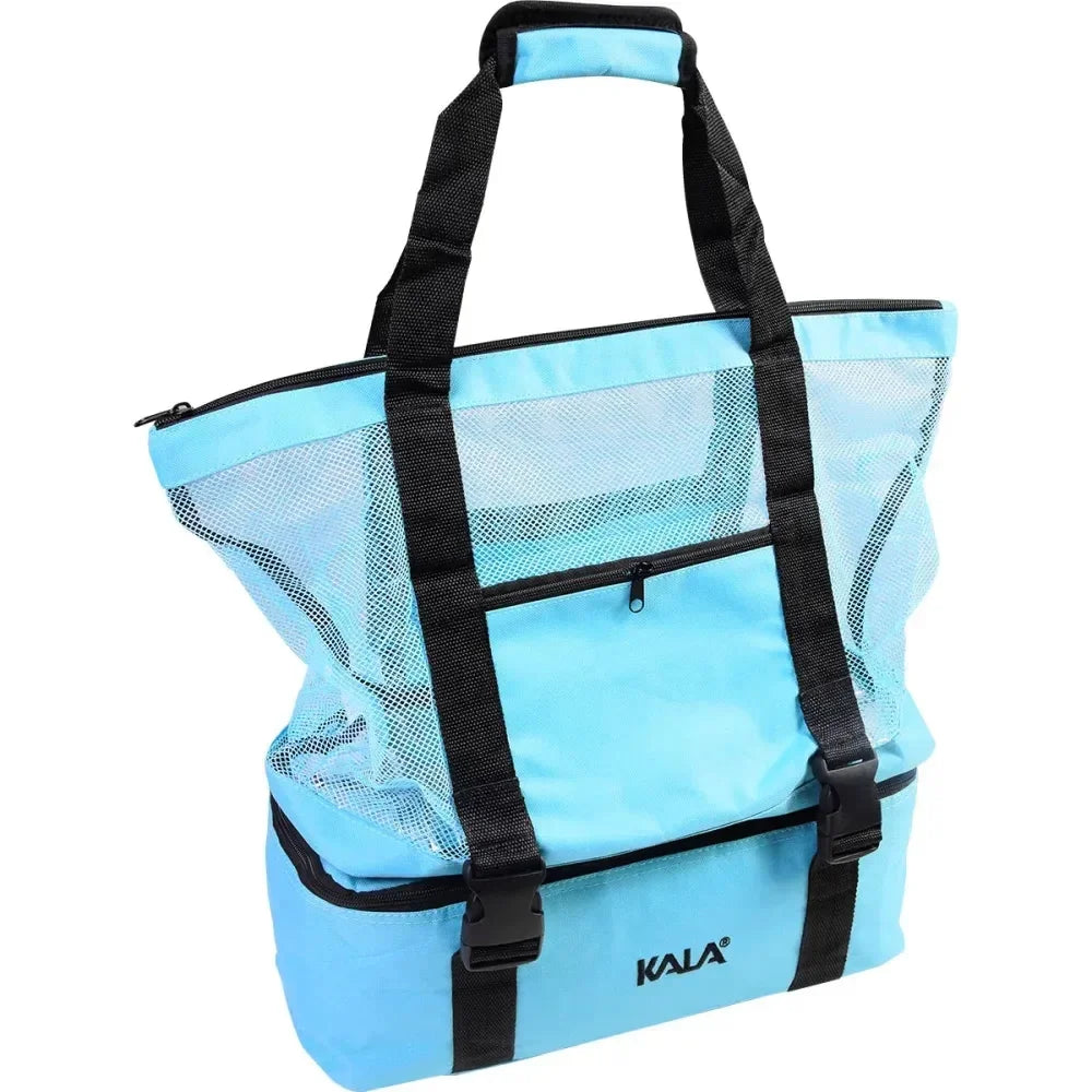 Bolsa térmica sintética 2 em 1 na cor azul
